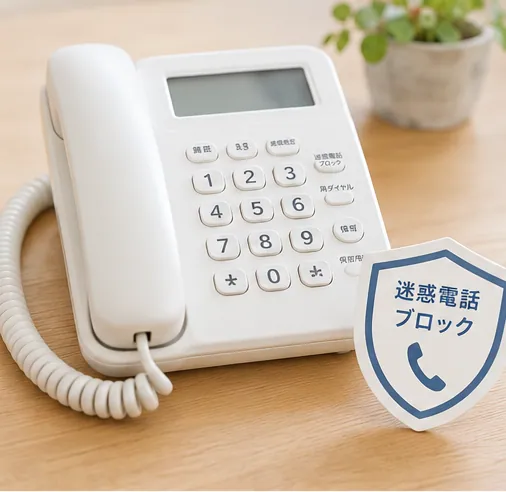 迷惑電話ブロック対応の固定電話