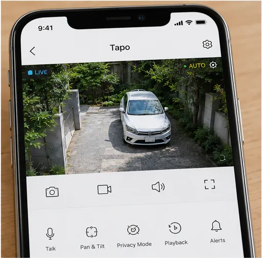 スマホで自宅の映像を確認