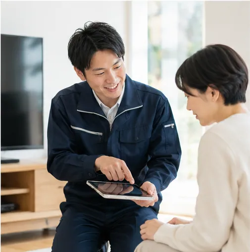 スタッフによる設置・設定サポート